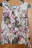 Bluse ohne Arm - Blume - Größe 52 - braun - rosa Nordrhein-Westfalen - Oberhausen Vorschau