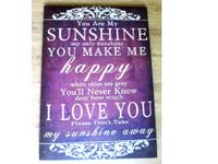 Bild Poster You are my sunshine - 70x50x2,5 Keilrahmen SIM Rheinland-Pfalz - Erbach Vorschau