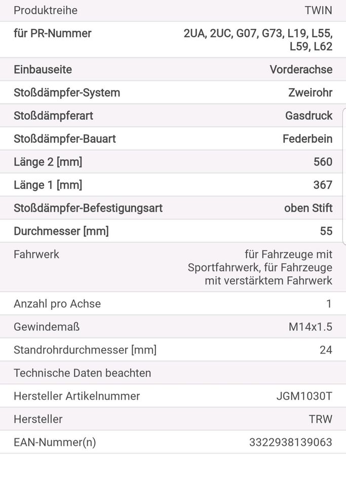 Golf 6 Stoßdämpfer vorne wie Neu in Duisburg