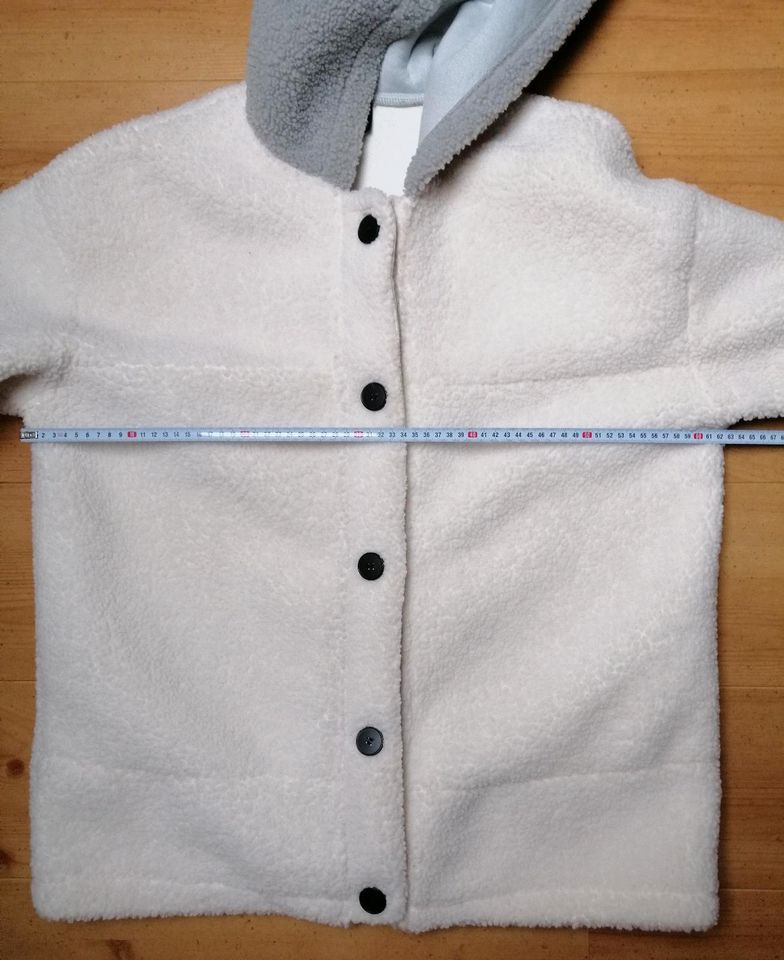 Teddyfell Mantel Jacke Gr. L knöpfbar Kapuze von Shein in Herne