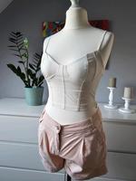 Zara Bustier Top cropped cremeweiß S Nordrhein-Westfalen - Rees Vorschau