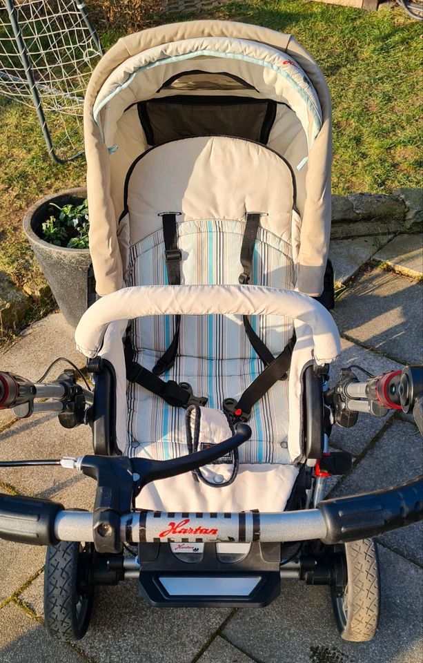 Hartan Kombi-Kinderwagen Topline S,Babyschalenhalterung+Zubehör in Oberlungwitz