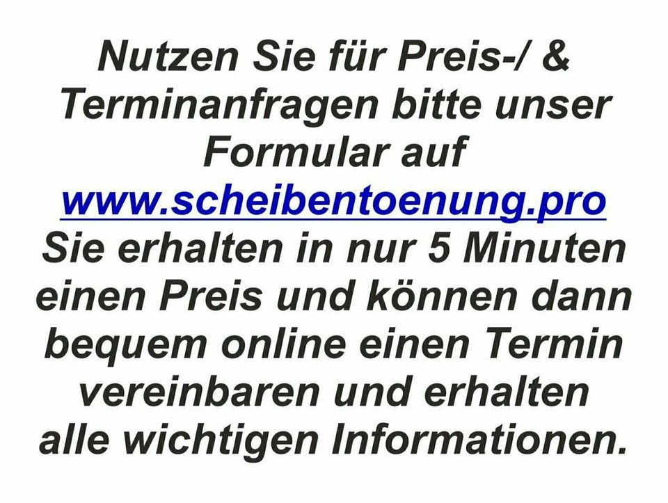 Scheibentönung Scheiben tönen folieren Sonnenschutz in Coerde