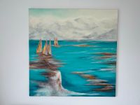 Gemälde mit Seegelbooten  100x100 cm (Acryl auf Leinwand) Hannover - Kirchrode-Bemerode-Wülferode Vorschau