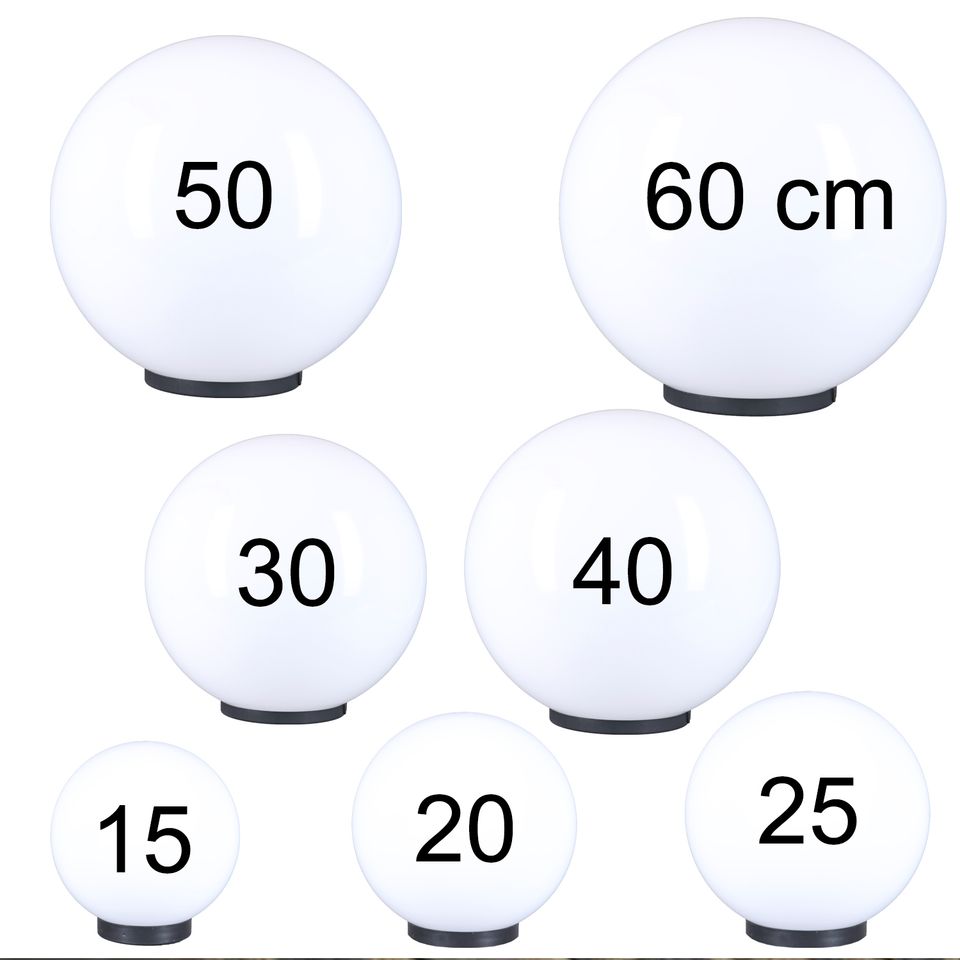 Kugelleuchte,Garten Ø 40cm inkl. 3m Anschlußkabel 230V u. Stecker in Heiligenstedten