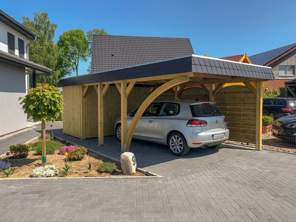 Carports aus Holz direkt vom Hersteller in Stralsund