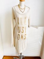 Kleid PLEASE S M Long Shirt Tunika Creme Gold Print Hessen - Darmstadt Vorschau