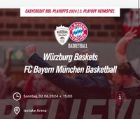 Würzburg Baskets FC Bayern München heute 02.06. 1 Sitzplatz Nordrhein-Westfalen - Niederkassel Vorschau