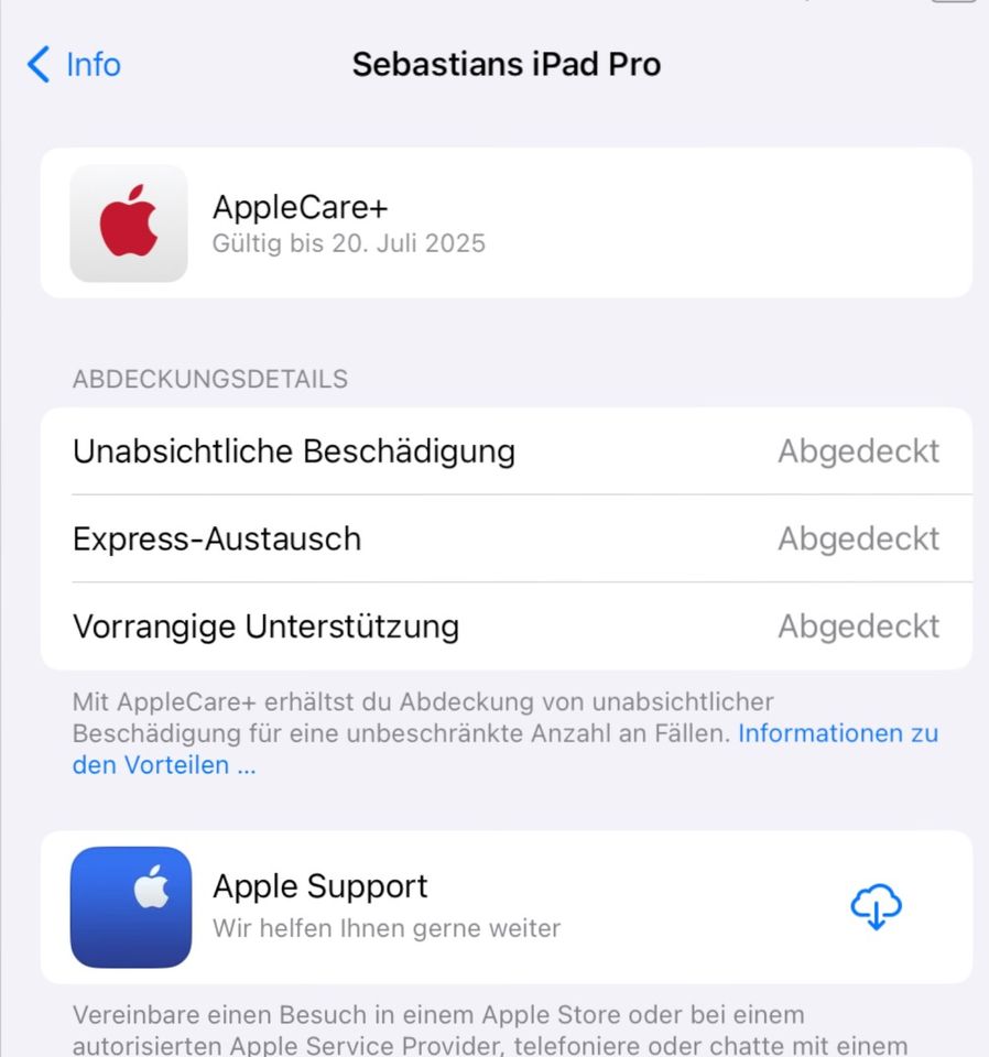 Apple iPad Pro 11 (2022) 256GB WiFi silber OVP mit AppleCare in Aachen