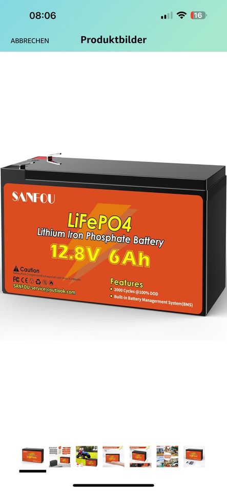 12V LiFePO4 Batterie, Lithium Akku mit BMS, Deep Cycle  Solar in Dessau-Roßlau