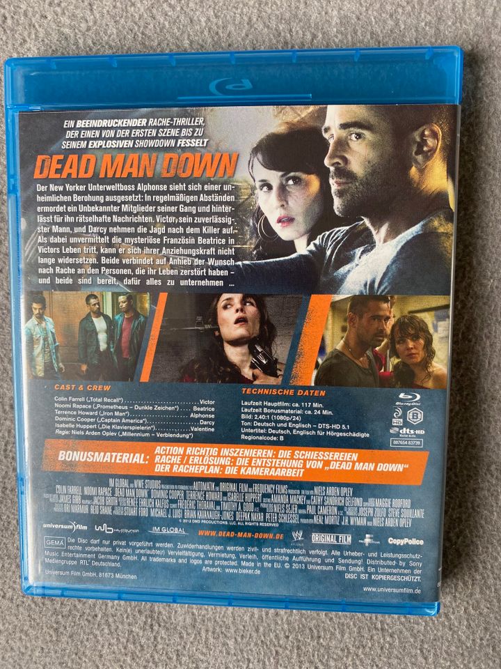 Dead Man Down  Colin Farrell  Blu Ray wie Neu in Schwerin