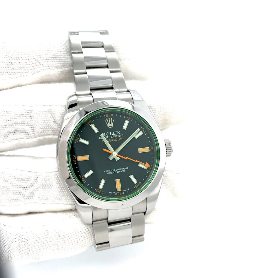 Rolex Milgaus green Glas 116400GV von 2009, OVP Full (057264) in Hannover