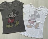 Disney Mickey Mouse Shirts 2 Stück Gr. XS/34 Glitzersteinchen Bayern - Mainaschaff Vorschau