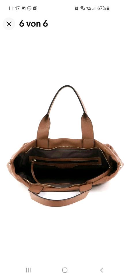 abro Dalia Leder  Shopper Kaia L Shopper Tasche Caramel / Cognac in Ratingen