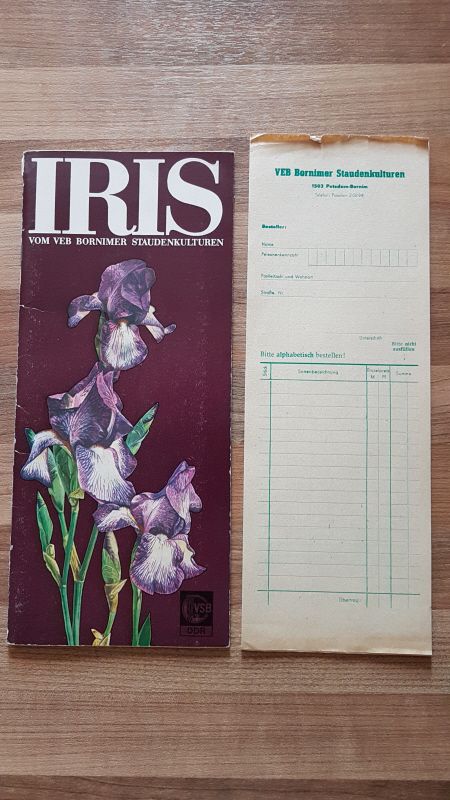 alter Katalog  Iris  VEB Bornimer Staudenkulturen + Bestellschein in Leipzig