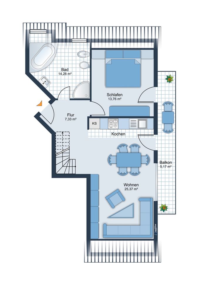 Lassen Sie sich von dieser Wohnung verzaubern! in Untermeitingen