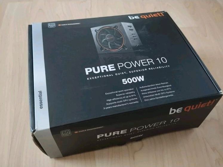 be quiet 500 Watt Pure Power 10 CM, PC Netzteil, Modular, OVP in Saarbrücken