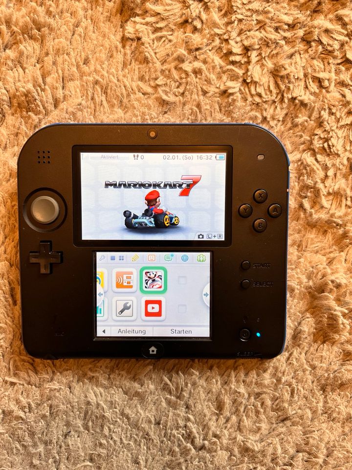 Nintendo 2DS inkl. Mario Kart 7 + 3 weiter Spiele in Ennepetal