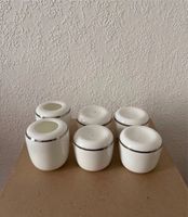 Vintage Keramik Porzellan weiß Silber Rand Salz Pfeffer München - Au-Haidhausen Vorschau