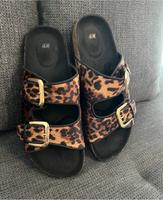 H&M Pantoletten Schlappen Leo Gr.40 Bayern - Leipheim Vorschau