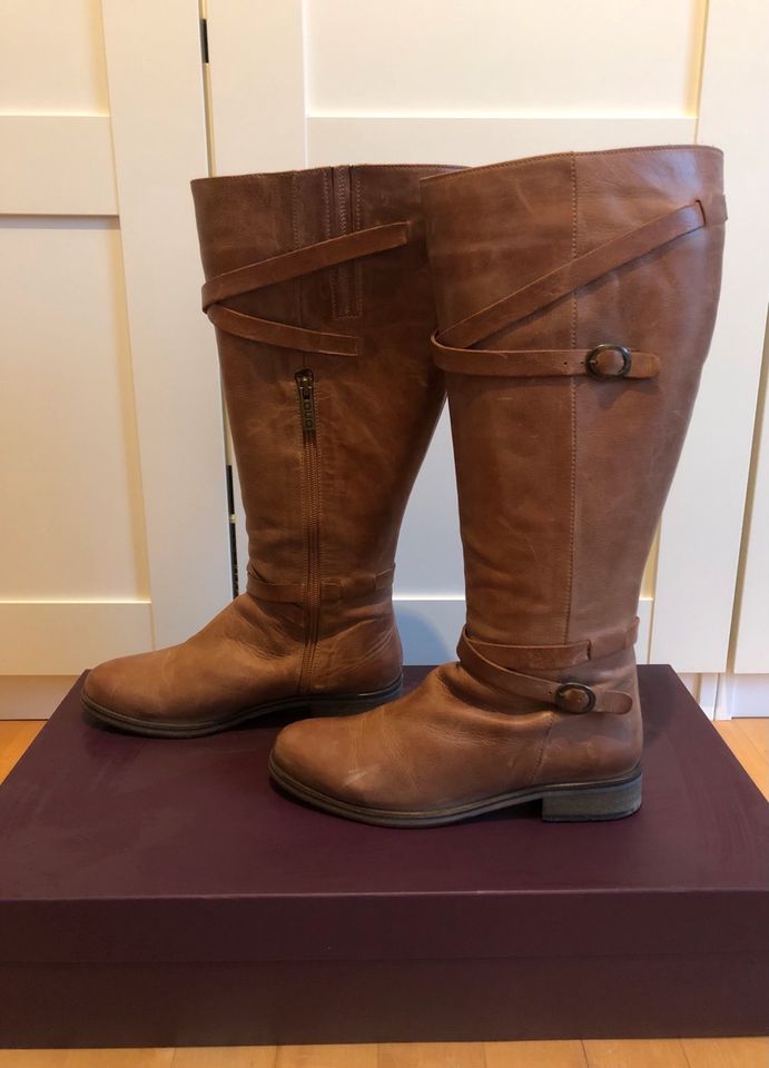 Hohe Stiefel in hellbraun von DUO Boots in Kürten