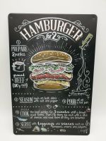 Blechschild Hamburger Retro Reklame Deko Küche 20x30cm NEU&OVP Bayern - Kissing Vorschau