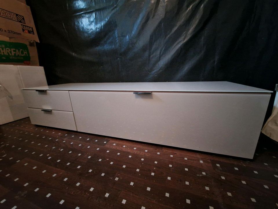 Designer Möbelset Sideboard Lowboard TV Hochglanz grau modern in Taunusstein