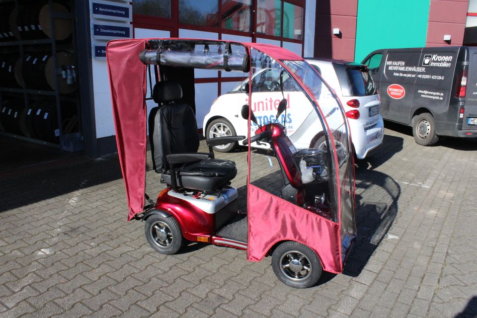 Seniomobil Mailand 15 LUX in Rot mit Verdeck 15 km/h in Hattingen