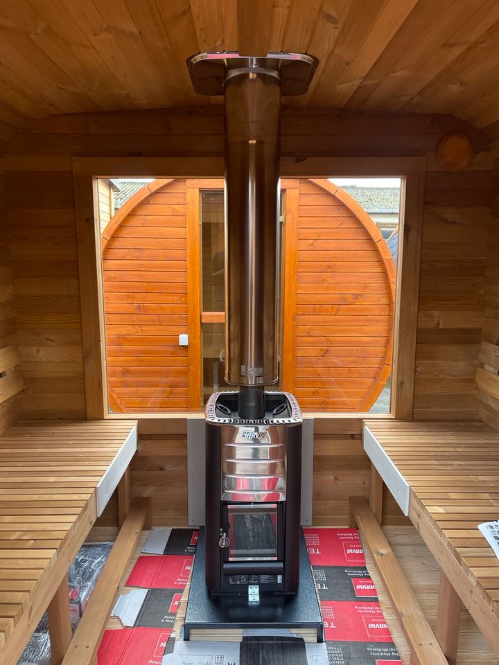 Sauna Cube mit Terrasse Thermoholz BIMSCH-2 in Wandlitz