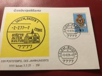 Sonderpostkarte Poststempel des Jahrhunderts 7.7.77, 7777 Salem Baden-Württemberg - Hilzingen Vorschau