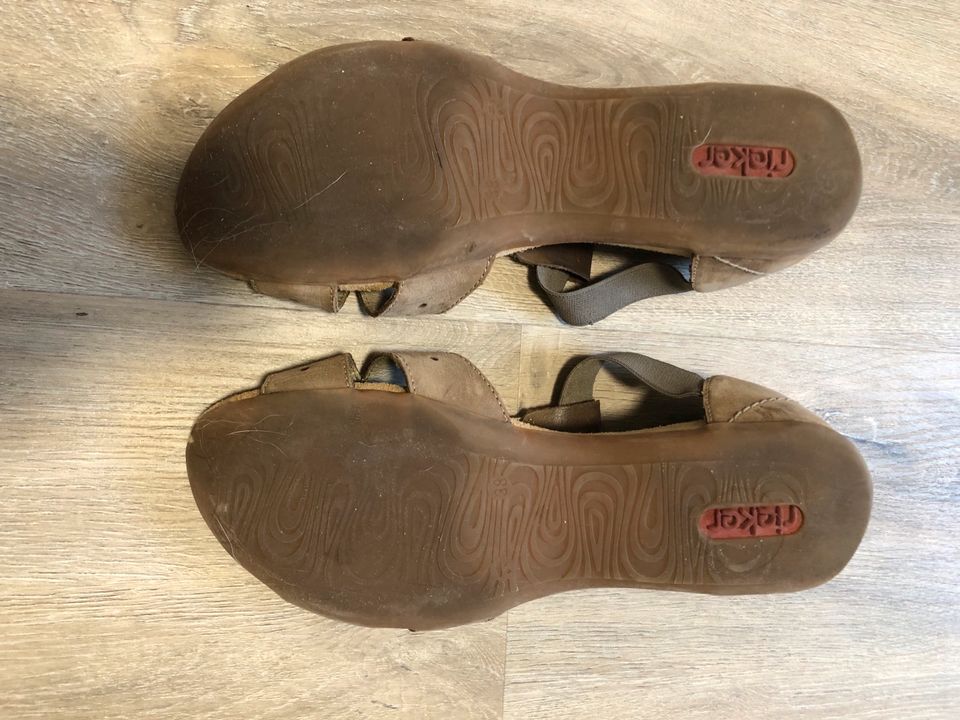 Rieker Leder Sandalen Sommerschuhe Gr.38-38-5 innen 25 cm in Kassel