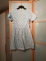 Jeanskleid blau 34 gepunktet weiße Punkte rockabilly emo Sommer D Rheinland-Pfalz - Mayen Vorschau