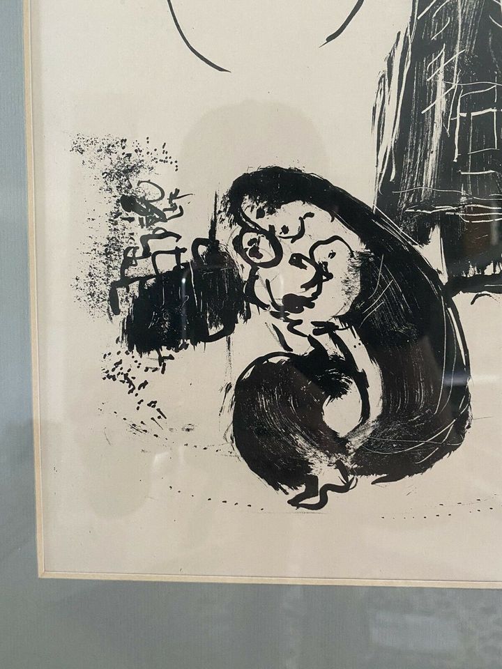 Original Marc Chagall Lithographie M94 Eiffelturm gerahmt in Neuhausen