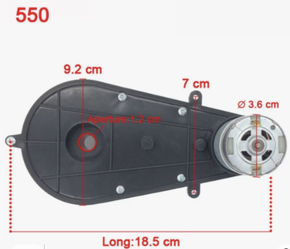 Motor und Getriebe für Kinderelektroauto 550er in Langenselbold
