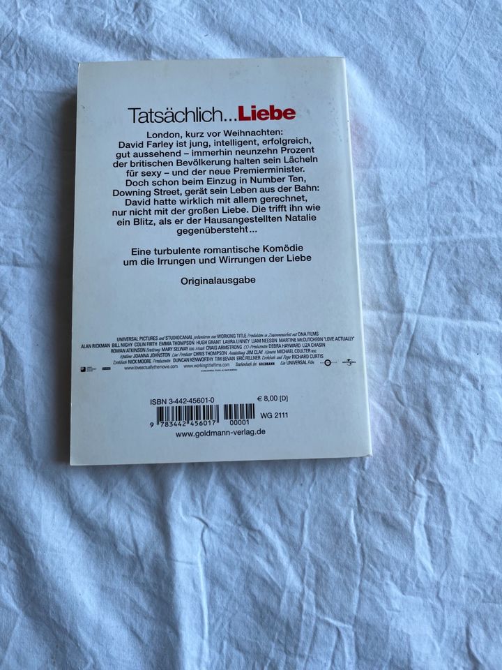 Tatsächlich Liebe / Taschenbuch Roman zum Film in Berlin