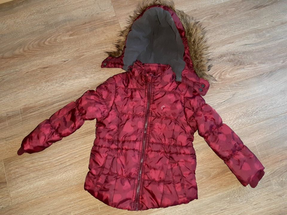 ⭐ Lupilu Winterjacke ⭐ Gr. 110 Herzen rot in Börtlingen