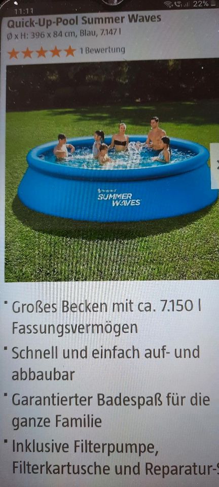 Quick-Up-Pool Summer Waves 396 cm in Dortmund
