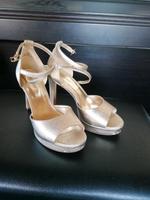 Catwalk Riemchen Plateau Schuhe Sandalen gold 38 Bayern - Hersbruck Vorschau