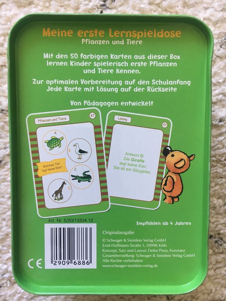Lernspieldose Wissensquizz Tiere/Pflanzen ab 4 Jahre in München