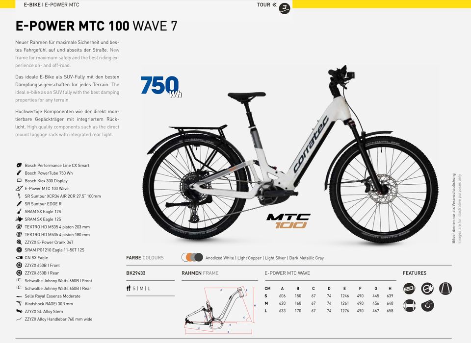 CORRATEC MTC 100 Wave Fully 750Wh 2024 #NEU in Grafenau