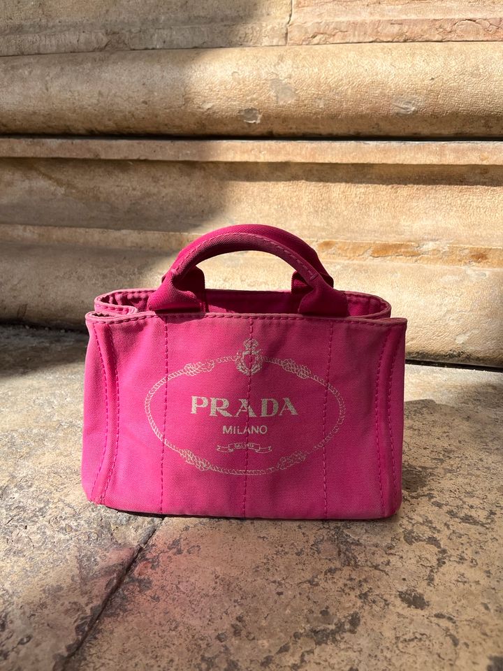 Prada Canape Canvas Tote Bag Shopper in Pink Tasche in München