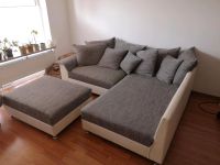 Sofa Couch Ecksofa grau mit Hocker Niedersachsen - Hambühren Vorschau