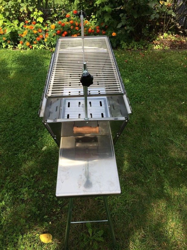 Mangal 2 mm Edelstahl Grill BBQ Standgrill mit Grillrost Мангал in Oerlinghausen