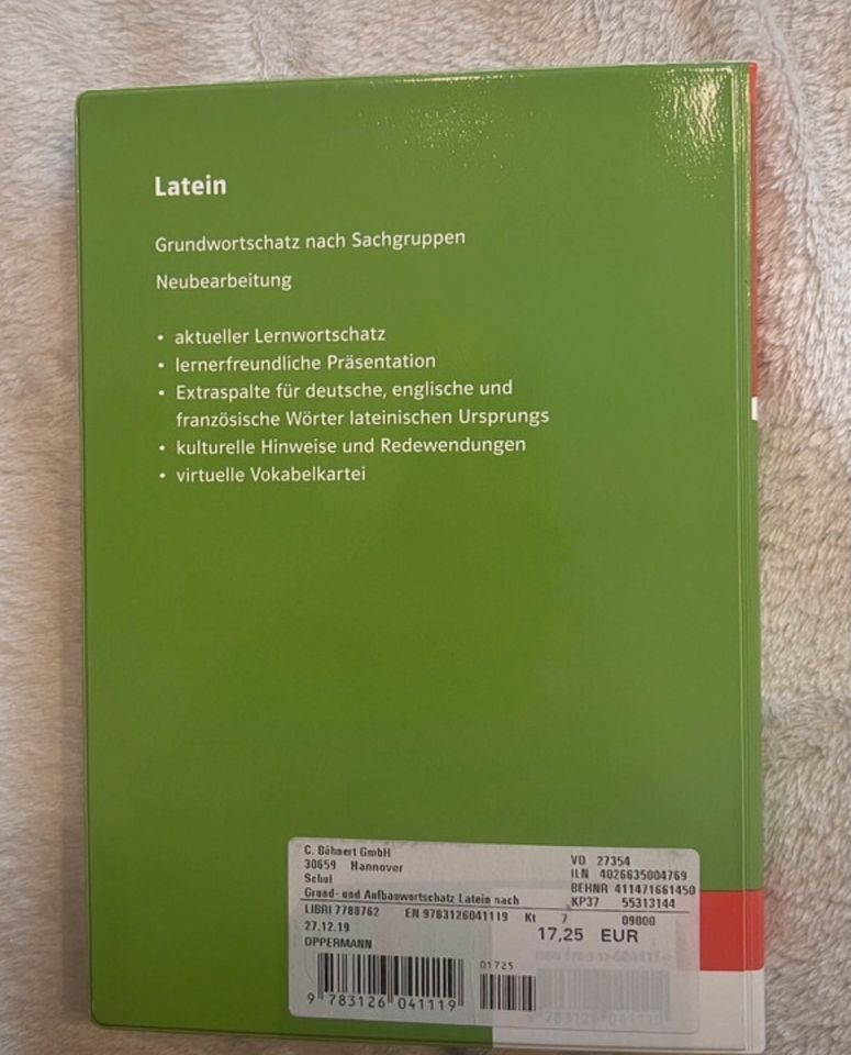 Latein Grundwortschatz nach Sachgruppen in Hannover