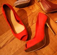 High Heels, Pumps, Peep Toe, rot-orange, NEU Brandenburg - Finsterwalde Vorschau