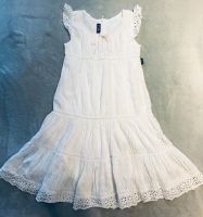 Sommer Kleid weiße Lochstickerei Gr. 128 Sachsen - Dahlen Vorschau