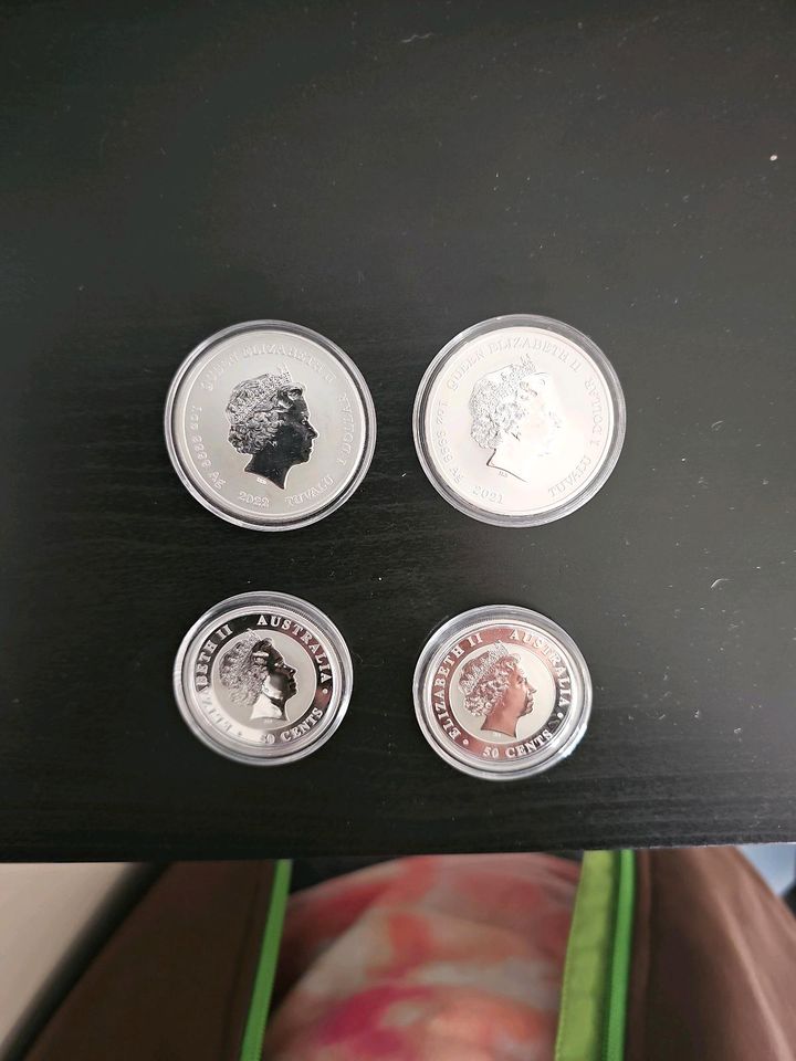 Silber Münzen 2x1oz und 2x1/2oz in Seligenstadt