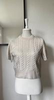 Damen kurz Arm Strickpullover Creme Silber Größe M Neu! Köln - Porz Vorschau