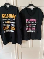 Rubin Hochzeit T-Shirt Nordrhein-Westfalen - Oerlinghausen Vorschau