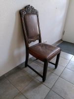 Antiker Stuhl mit Schnitzereien aus Eichenholz Baden-Württemberg - Freiburg im Breisgau Vorschau